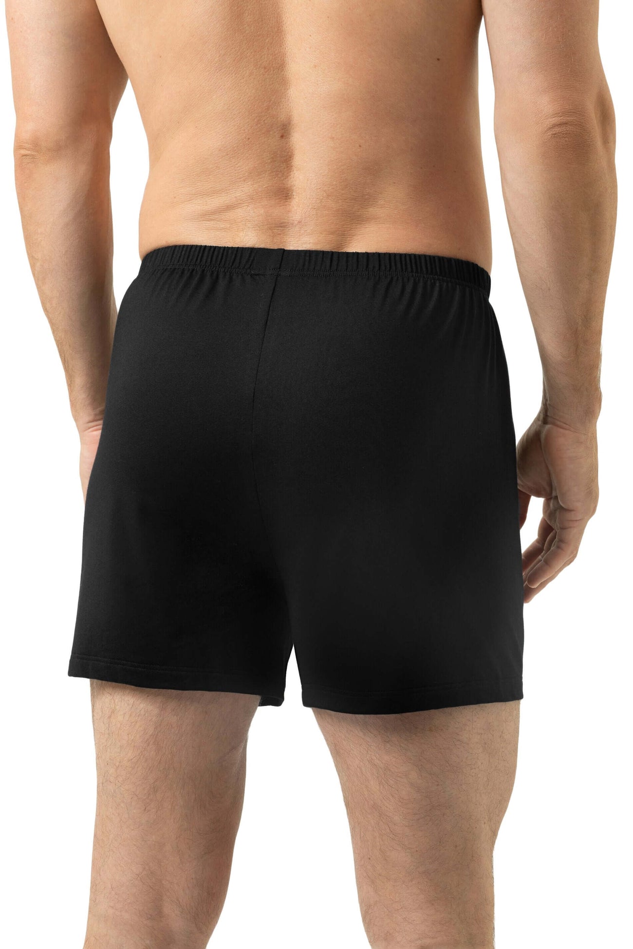 Mey Wijde Boxershort Dry Cotton Heren 2120243 123 zwart, achterkant van de boxershort in zwart.
