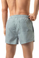 Mey Zwembroek Seaside Stripe Heren 2420029 1254 palm hue, groene en witte gestreepte zwembroek op een model.