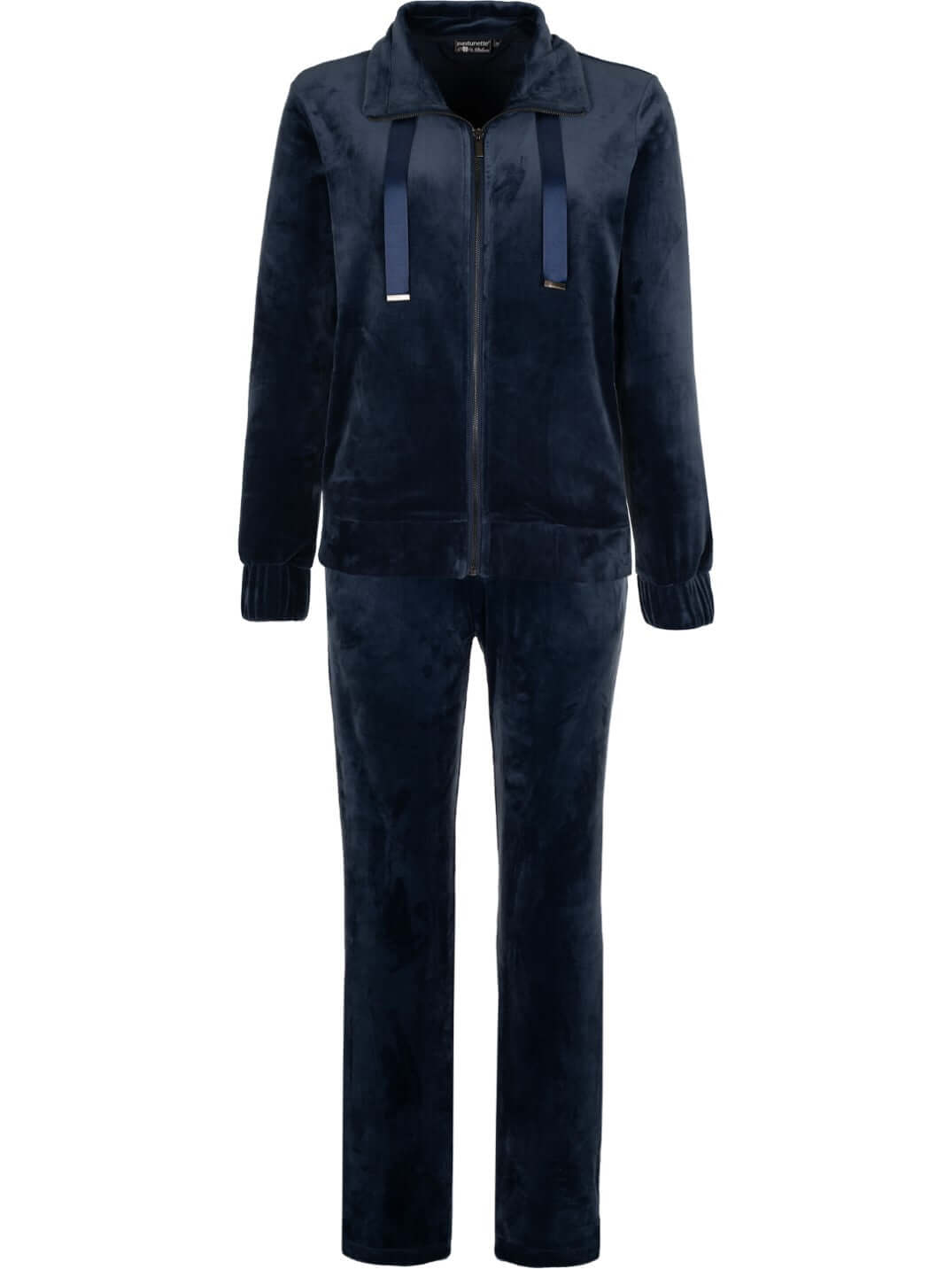 Pastunette Premium Huispak Dames 181199-204-1 520 Dark Blue met een trendy velours ontwerp voor luxe comfort.