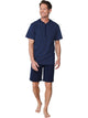 Pastunette Tweedelige Korte Pyjama Heren 132199-510-1 520 Dark Blue, comfortabele pyjama met grafisch design.
