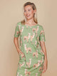 SNURK Alpaca Meadow T-shirt Dress Dames met alpacaprint in zacht biologisch katoen.