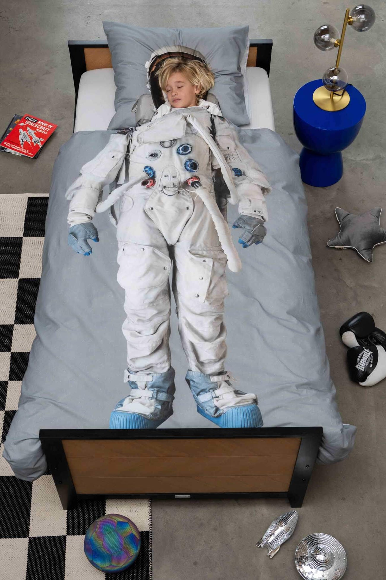 SNURK Astronaut Grey dekbedovertrek
