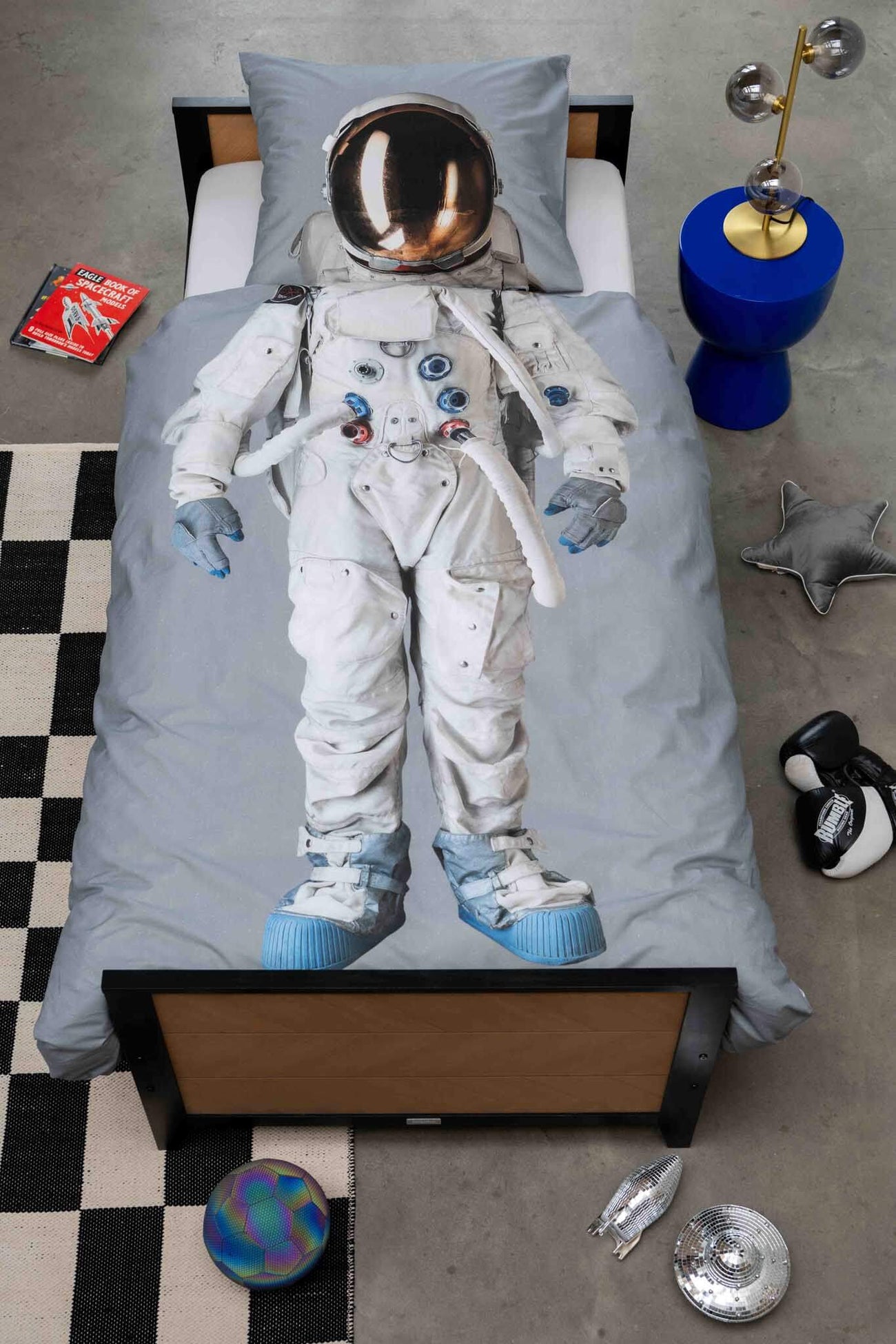 SNURK Astronaut Grey dekbedovertrek