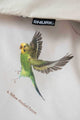 SNURK Bird Watching dekbedovertrek met afbeelding van een gele kop papegaai die opvliegt.