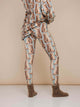 SNURK Bowie Legging Kids met kattenprint, comfortabele kinderlegging met hoge taille.