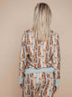 SNURK Bowie Sweater Dames achterkant met kattenprint, zachte biologische katoen, comfortabele pasvorm.