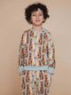 SNURK Bowie Sweater Kids met schattige kattenprint voor kinderen, ontspannen fit en gemaakt van biologische katoen.
