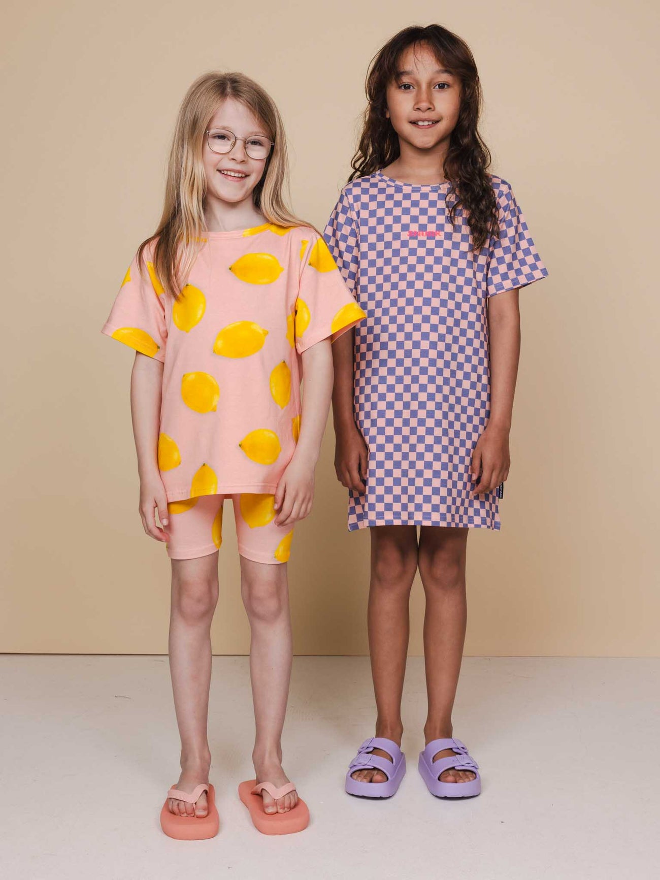 SNURK Check T-shirt Dress Kids
