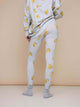 SNURK Chips Legging Dames met naturel chips print op lichtgrijze basis, perfect voor dagelijks comfort.
