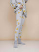 SNURK Chips Legging Dames met all-over print van chips op lichtgrijze basis, perfect voor dagelijks comfort.