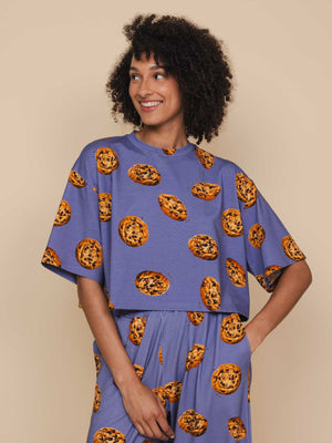 SNURK Cookies Cropped T-Shirt Dames
