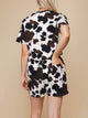 SNURK Cow Shorts Dames, dames short met koeienhuidprint, luchtig biologisch katoen, relaxte pasvorm
