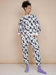 SNURK Crossword Broek Relaxed Unisex in zwart-wit kruiswoordprint voor dames en heren.