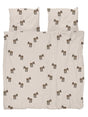 SNURK Donkeys dekbedovertrek met schattige ezels op een beige achtergrond