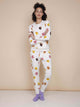 SNURK Donuts Broek Regular Unisex in wit met donutprint, comfortabel voor thuis en sportieve dagen.