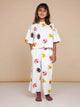 SNURK Donuts Cropped T-Shirt Kids met vrolijke donutprint, ideaal voor kinderen in een comfortabele outfit.
