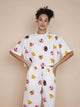 SNURK Donuts Cropped T-shirt Dames met kleurrijke donuts op een lichte achtergrond