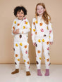 SNURK Donuts Sweater Kids met kleurrijke donutsprint, kinderen in relaxte outfit, zachte biologisch katoen.