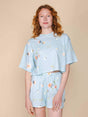 SNURK Hopeless Romantic Shorts Dames met bloemenprint, luchtig en comfortabel, perfect om in te loungen.