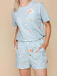 SNURK Hopeless Romantic Shorts Dames met romantische bloemenprint in luchtige bio-katoen stof