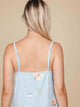 Achteraanzicht van SNURK Hopeless Romantic Strap Dress Dames met verstelbare spaghettibandjes en bloemenprint.