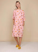 SNURK Ice Cream Cones Relaxed T-Shirt Dress One Size Dames, comfy oversized jurk met ijsjesprint, ideaal voor stranddag.