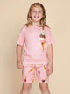SNURK Ice Cream Cones T-shirt Kids met vrolijke ijsjesprint voor kinderen, perfect voor casual of zonnige dagen.