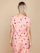 SNURK Ice Cream Cones V-Neck T-shirt Dames achterkant met kleurrijke ijsco print