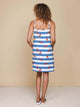 SNURK Lobsters Strap Dress Dames met spaghettibandjes in vrolijke kreeftenprint en strepen.