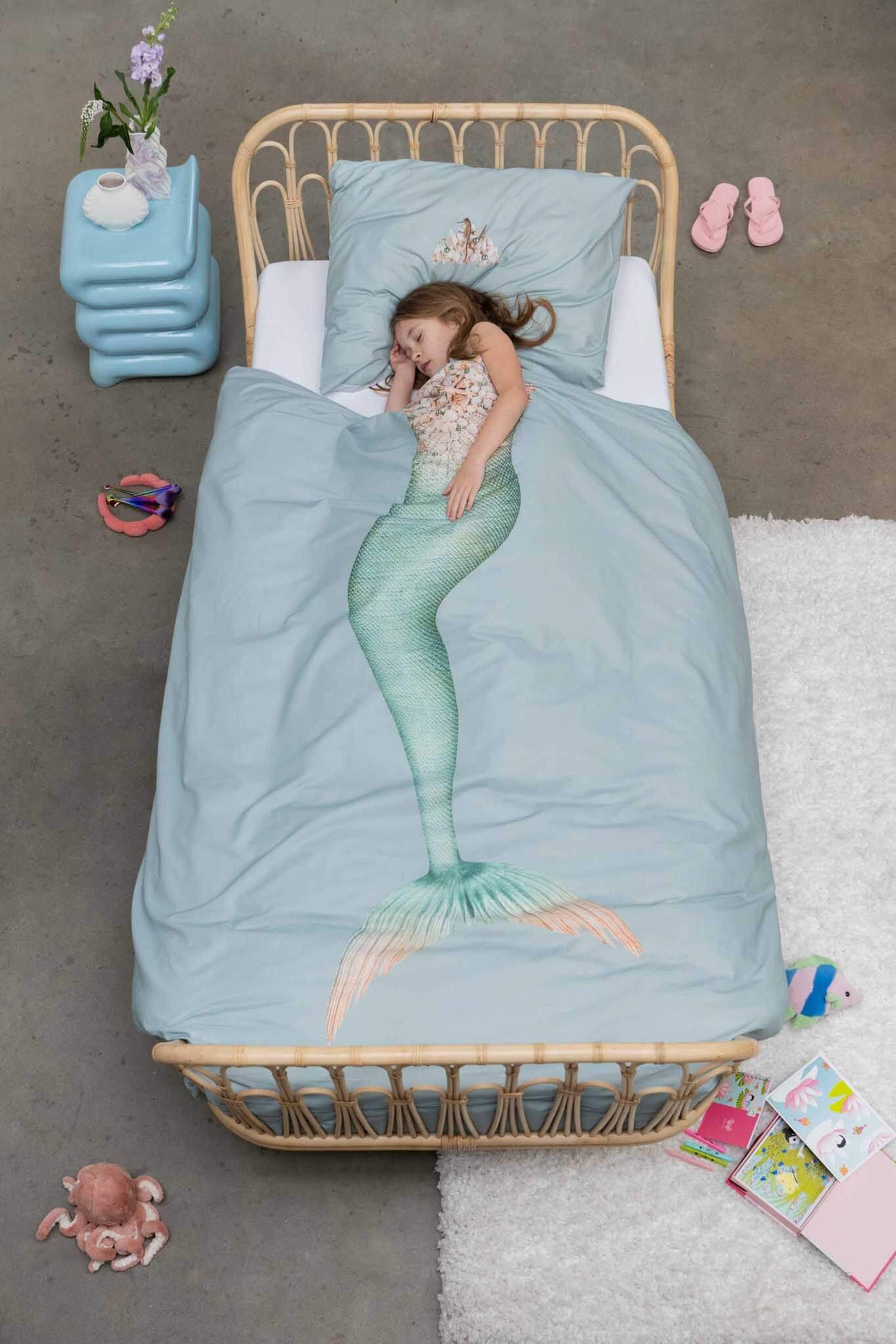 SNURK Mermaid Aqua dekbedovertrek