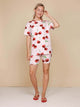 SNURK Mon Cherry Bikershorts Dames met vrolijke kersenprint, ideaal voor comfortabel dragen en zomerse looks.