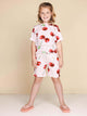 SNURK Mon Cherry T-shirt Kids voor kinderen met rode kersjes en een relaxed-fit ontwerp.