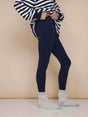 SNURK Navy Legging Dames in donkerblauw met comfortabele elastische tailleband, stijlvol en casual.