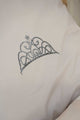 SNURK Princess Beige dekbedovertrek met schattige tiara op hoeslaken.