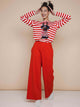 SNURK Red Wijde broek Dames, comfortabele en stijlvolle broek met wijde pijpen en diepe steekzakken.