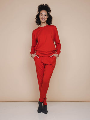 SNURK Slow Red Sweater Dames