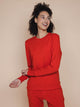 SNURK Slow Red Sweater Dames