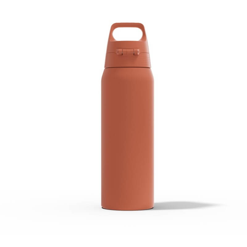 Sigg Shield Therm One Red 1,0 L GT6021.20 drinkfles met matte uitstraling en drukknop voor eenvoudig openen.