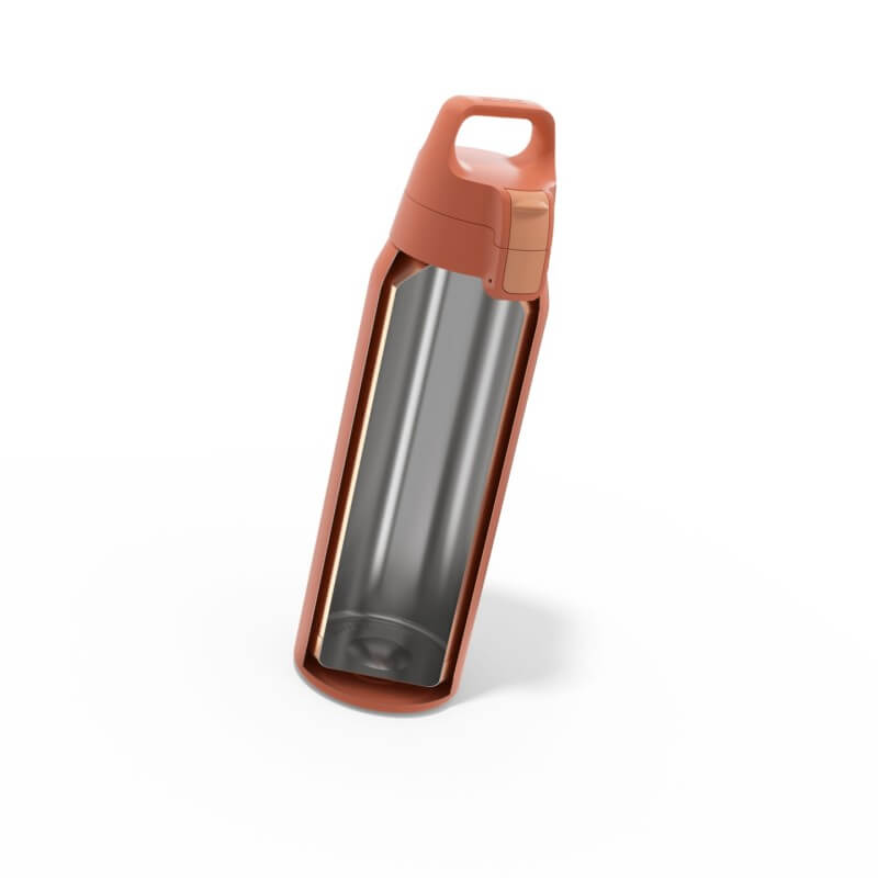 Sigg Shield Therm One Red 1,0 L GT6021.20 drinkfles met matte uitstraling en drukknop voor éénhandig openen.