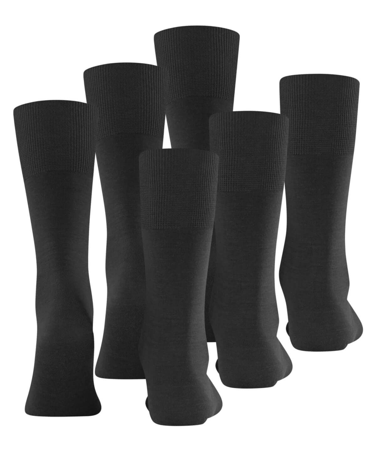 Zwarte FALKE Airport sokken in een bundel van 6 paar, ideaal voor casual en formele outfits.