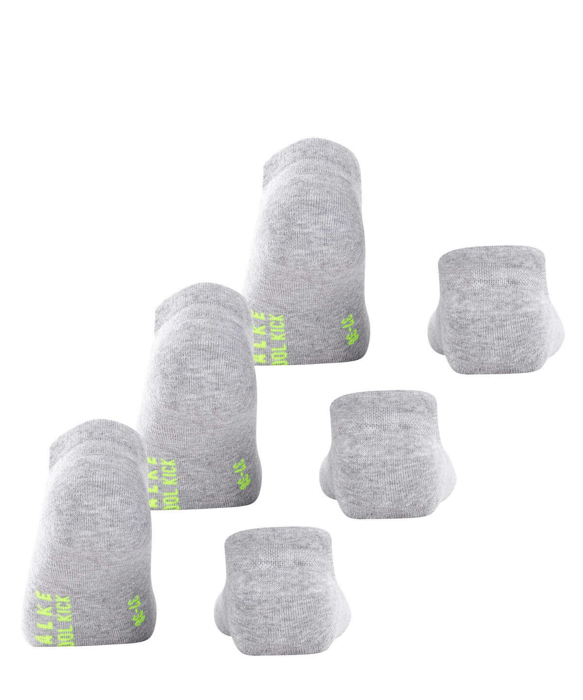 FALKE Cool Kick grijze sneakersokjes bundel van 3 paar, ergonomisch en comfortabel, perfect voor sneakers.