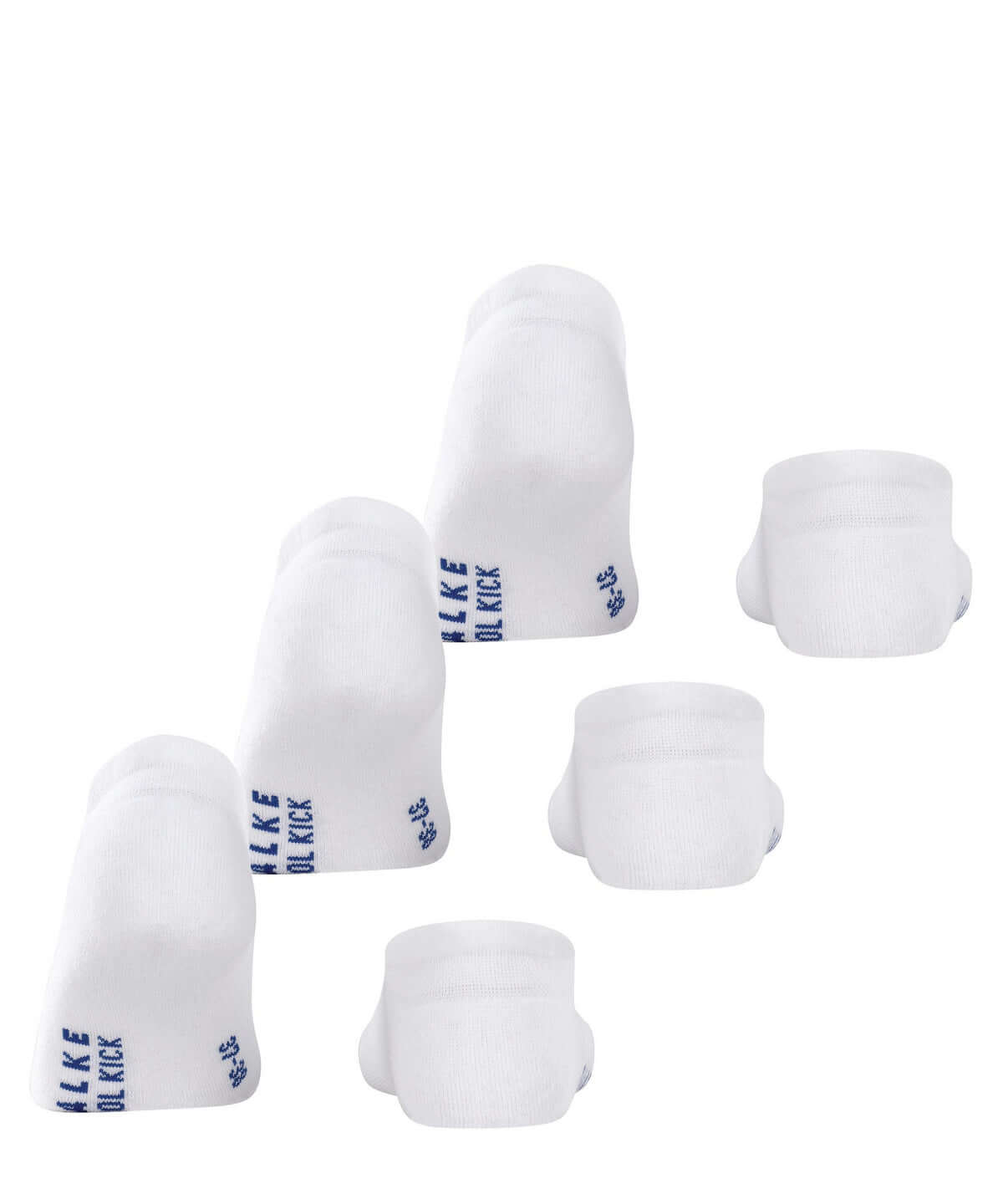 FALKE Cool Kick witte sneakersokken in bundel van 3 paar, ergonomisch en vochtabsorberend.