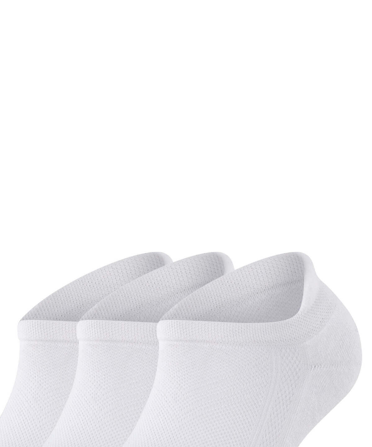 Bundel FALKE Cool Kick witte sneakersokken, ergonomisch en comfortabel, 3 paar in verpakking.