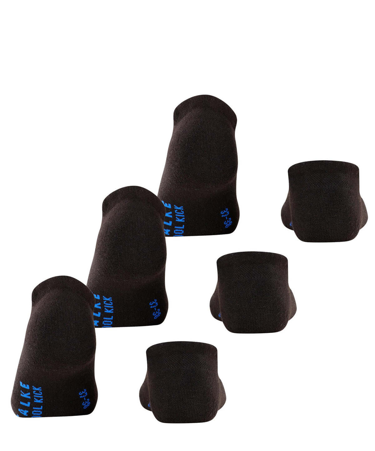 FALKE Cool Kick sokkenbundel, zwart, 3 paar, ergonomisch en vochtregulerend, ideaal voor sneakers.