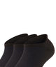 Bundel FALKE Cool Kick, zwarte sneakersokken, 3 paar met ergonomisch en ademend ontwerp.