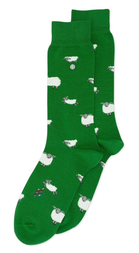 Alfredo Gonzales Sheep Sokken AG-Sk-SHE-01 115 Green/White Foto 21556