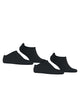 Zwarte Esprit Active Basic sneakersokken voor dames in 2-pack, biologisch katoen, met badstofzool en elastische zones voor steun.