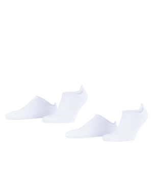 Esprit Active Basic sneakersokken voor dames, wit, 2-pack, met badstofzool en elastische steun. Gemaakt van biologische katoen en gerecycled materiaal.