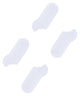 Esprit sneakersokken dames, set van 2, met badstofzool, biologisch katoen, lichte steun, anti-slip hiel, wit ontwerp.