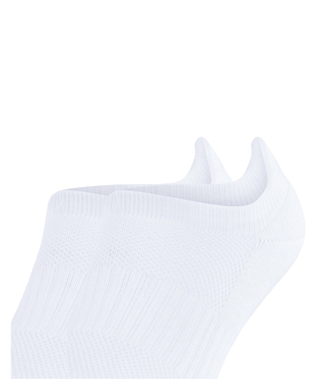 Esprit dames sneakersokken met badstofzool, biologisch katoen, elastische zones voor lichte steun, enkelhoog, 2-pack in wit.